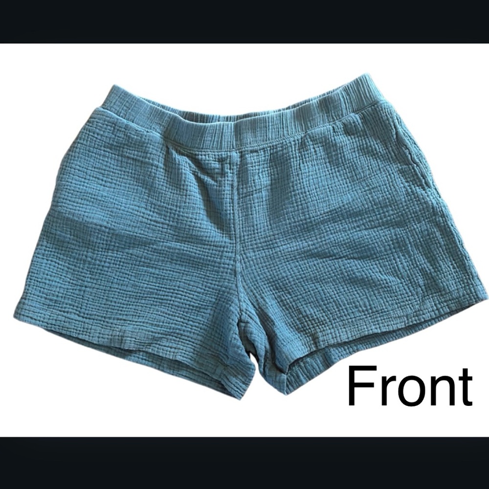 Women's Teal 100% Cotton Gauze Shorts